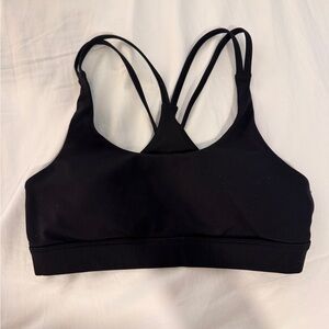 ALO Black Strappy Sports Bra